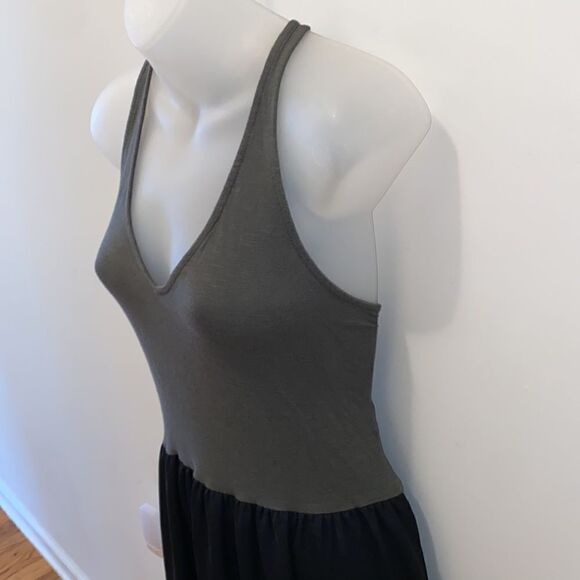 Anthropologie Dolan Fabina Women’s Tank Dress Colorblock Green Black size XS EUC - Picture 4 of 11